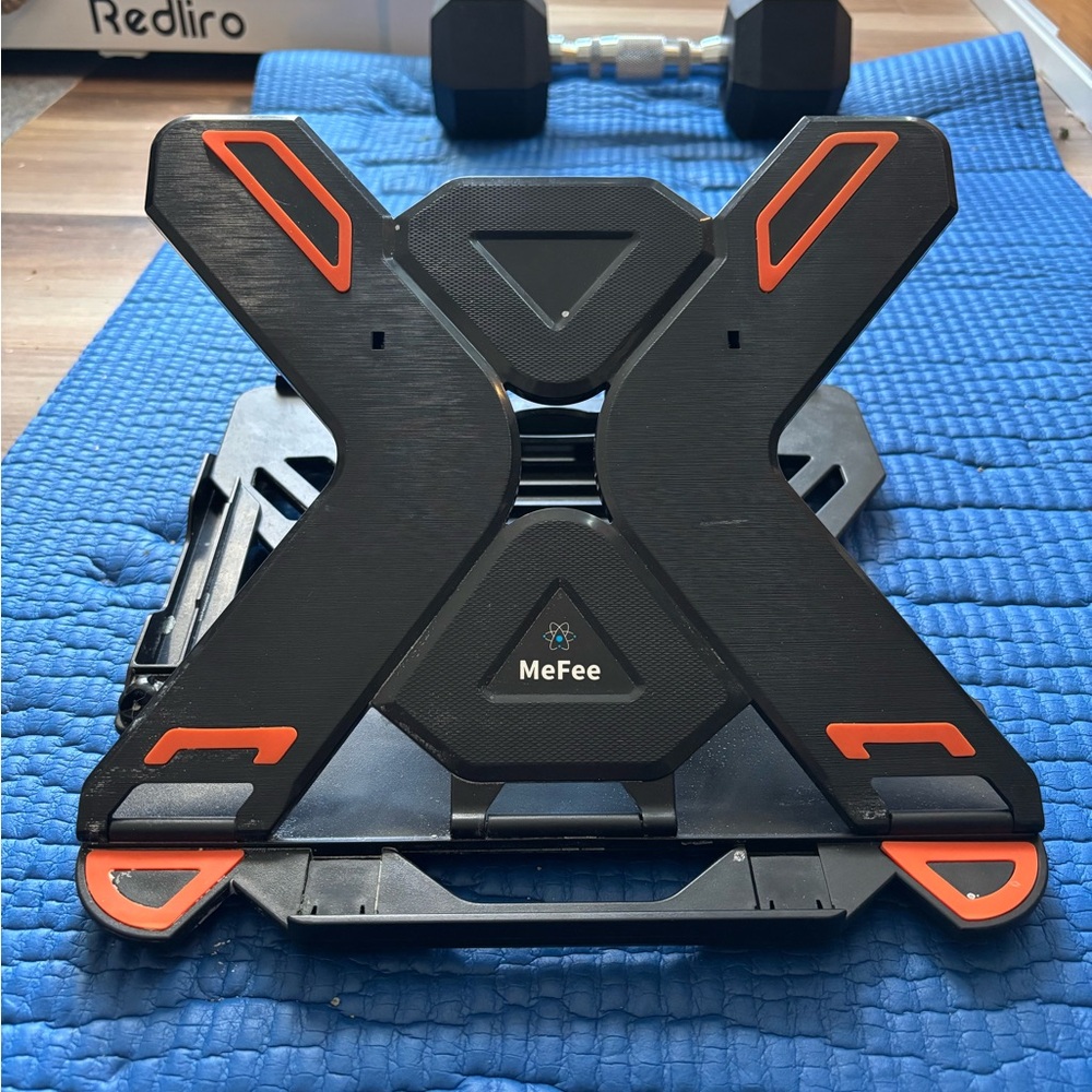 Black and Orange Rotating Laptop Stand